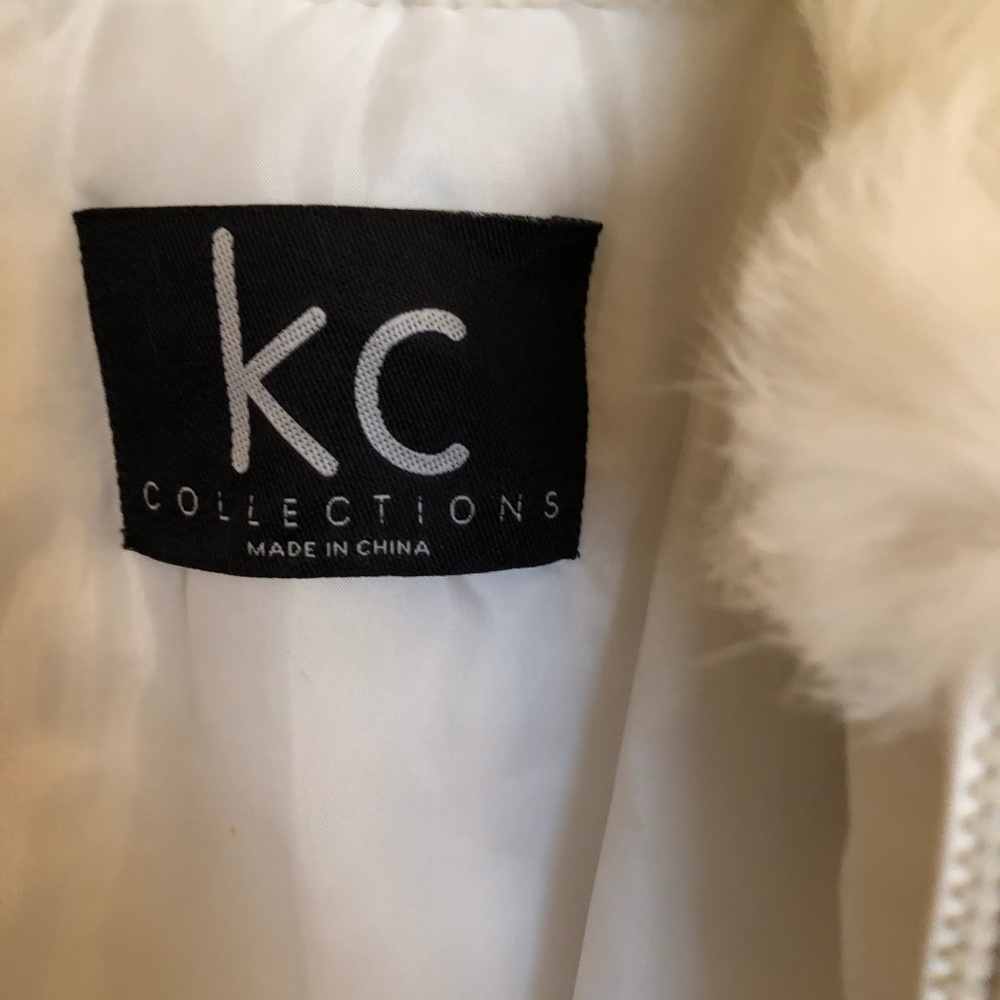 KC Collections REAL Rabbit Coat White 100 % - Picture 4 of 8